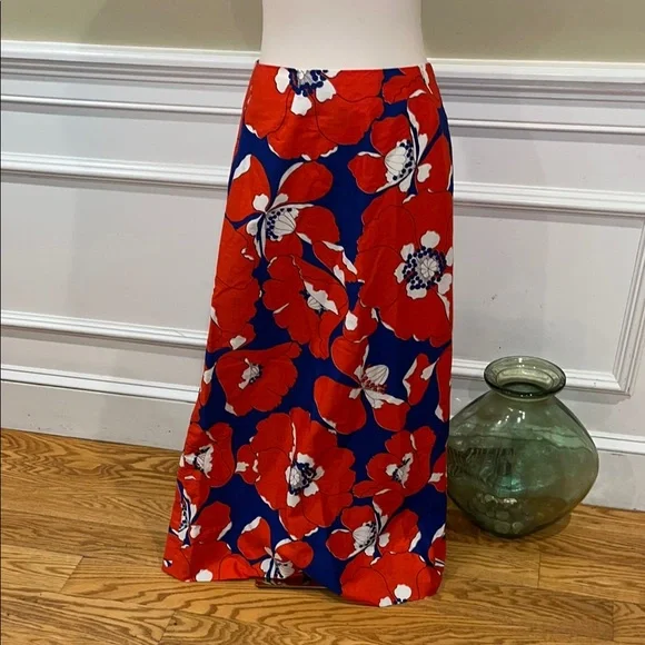 Vintage Hand-made Poppy Maxi Skirt - Picture 2 of 8